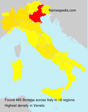 Surname Bottega in Italy