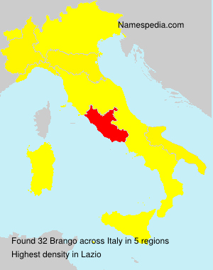 Surname Brango in Italy Surname Brango in Italy