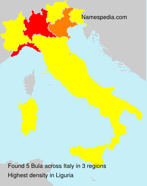 Surname Bula in Italy