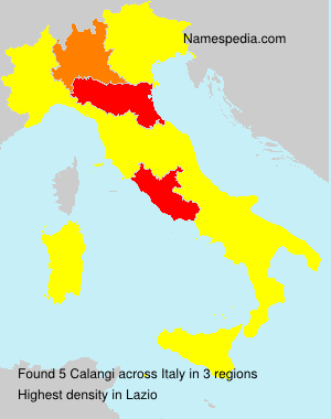 Surname Calangi in Italy