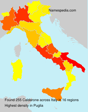 Surname Caldarone in Italy