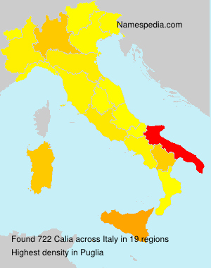 Surname Calia in Italy