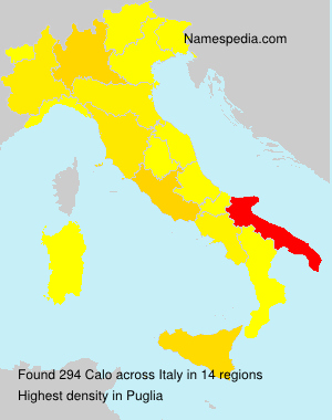 Surname Calo in Italy
