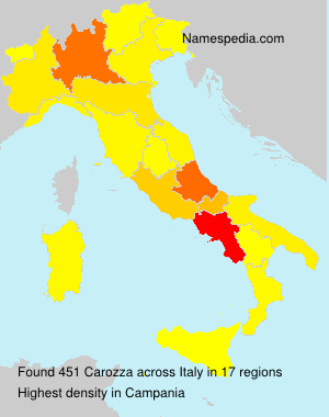 Surname Carozza in Italy