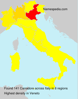 Surname Carradore in Italy