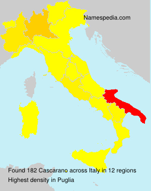 Surname Cascarano in Italy