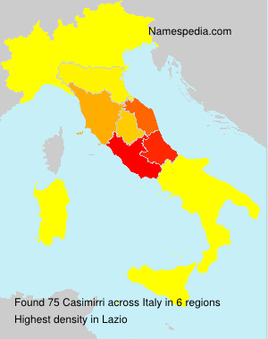 Surname Casimirri in Italy
