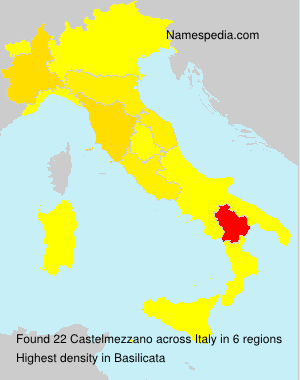 Surname Castelmezzano in Italy