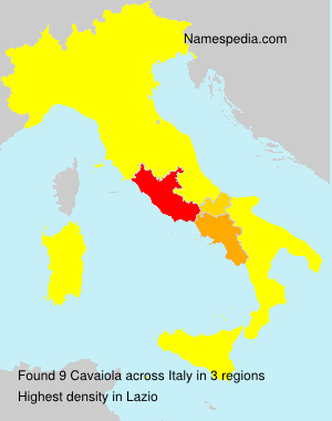 Surname Cavaiola in Italy