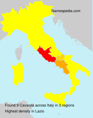 Surname Cavaiola in Italy Surname Cavaiola in Italy