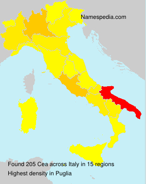 Surname Cea in Italy