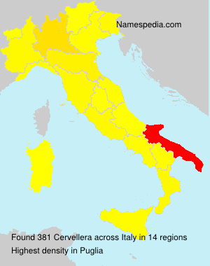 Surname Cervellera in Italy