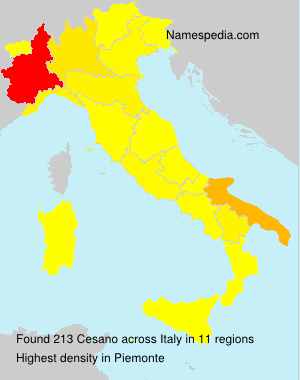 Surname Cesano in Italy