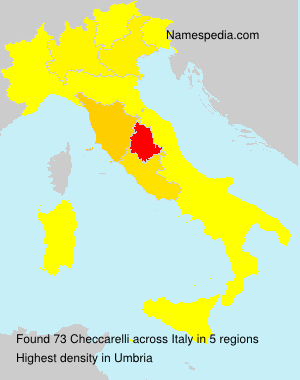 Surname Checcarelli in Italy