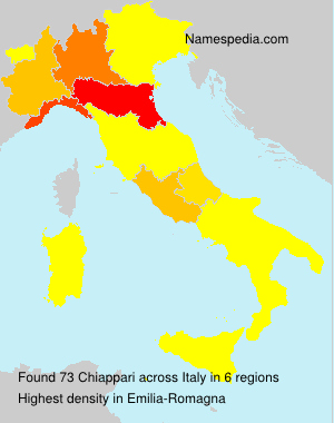 Surname Chiappari in Italy