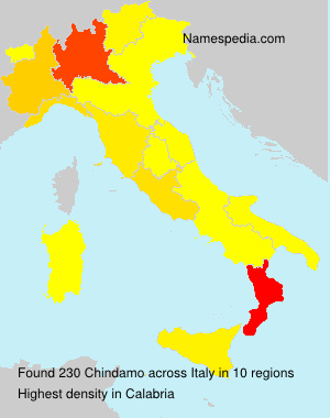 Surname Chindamo in Italy