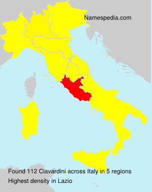Surname Ciavardini in Italy