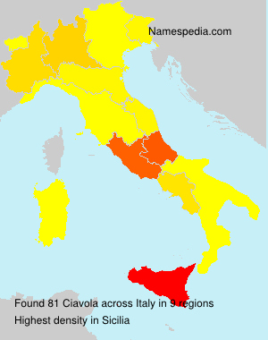 Surname Ciavola in Italy