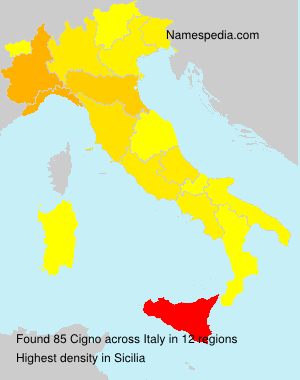 Surname Cigno in Italy