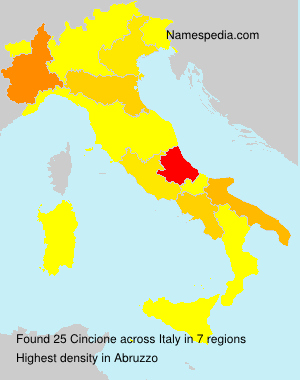 Surname Cincione in Italy