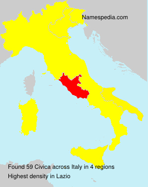 Surname Civica in Italy