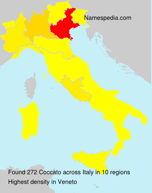 Surname Coccato in Italy