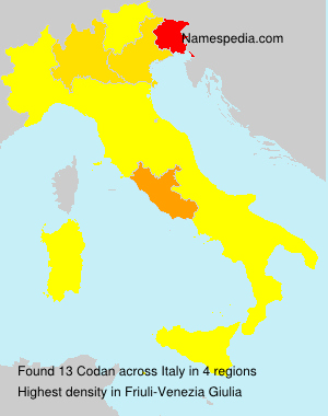 Surname Codan in Italy