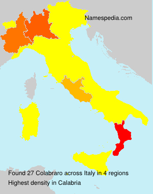 Surname Colabraro in Italy