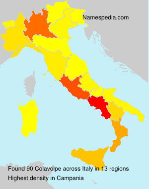 Surname Colavolpe in Italy