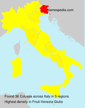 Surname Colussa in Italy