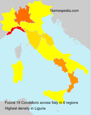 Surname Condidorio in Italy Surname Condidorio in Italy