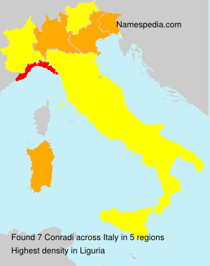Surname Conradi in Italy