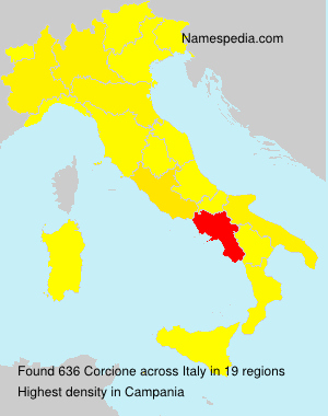 Surname Corcione in Italy