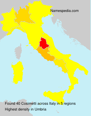Surname Cosimetti in Italy