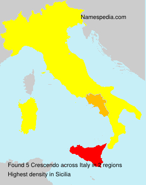 Surname Crescendo in Italy