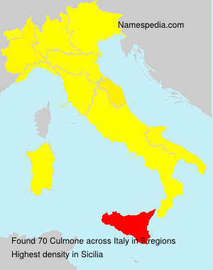 Surname Culmone in Italy