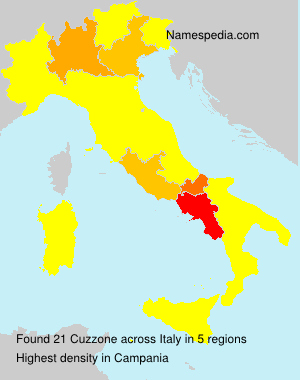 Surname Cuzzone in Italy