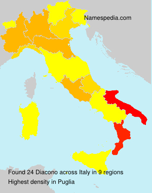 Surname Diacono in Italy