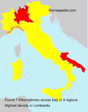 Surname Dibartolomeo in Italy