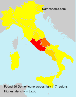 Surname Domenicone in Italy