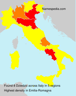 Surname Dziedzic in Italy