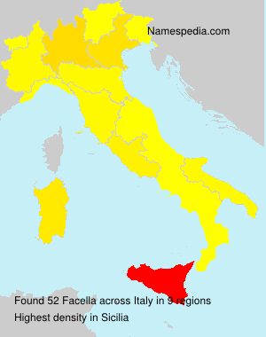Surname Facella in Italy
