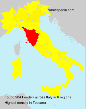 Surname Fondelli in Italy