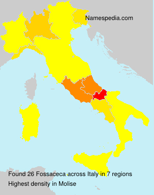 Surname Fossaceca in Italy