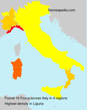 Surname Fozza in Italy
