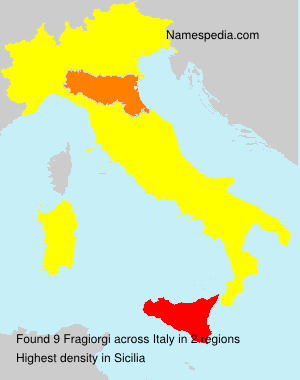 Surname Fragiorgi in Italy