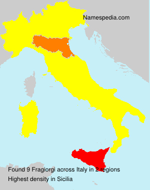 Surname Fragiorgi in Italy Surname Fragiorgi in Italy