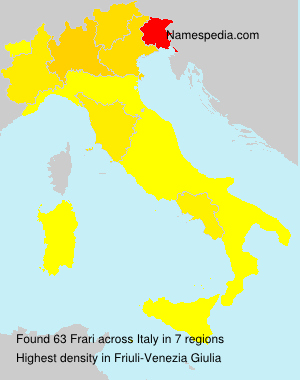 Surname Frari in Italy