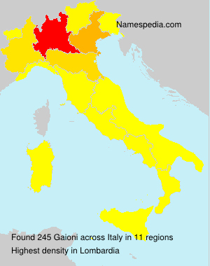 Surname Gaioni in Italy