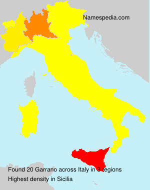 Surname Garrano in Italy
